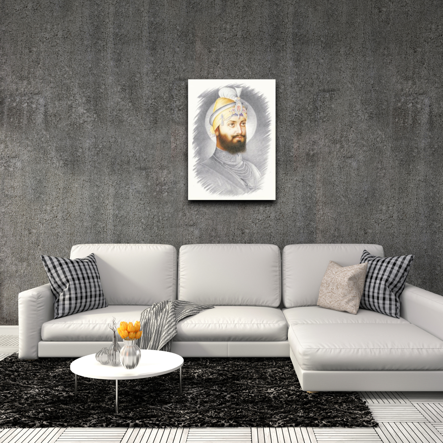 Guru Gobind Singh Ji Canvas Art: Sikh Religious Print